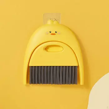 Компактный комплект веника и совка для домашней уборки Duck with egg yolk
