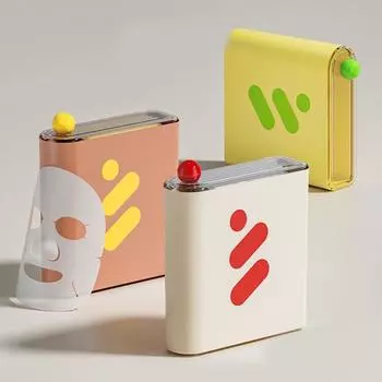 Компактный контейнер для хранения масок, герметичный контейнер для хранения косметики, практичный настольный комод для хранения ведер жёлтый