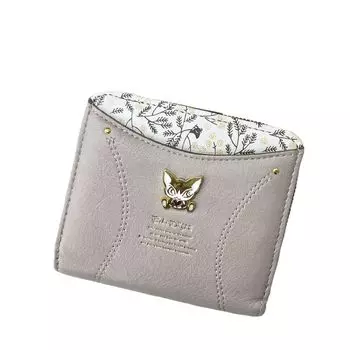 Компактный кошелек BebeDayan Mimosa Pocket Mini Wallet с круглой молнией Dayan Wallet Wachifield с круглой молнией для монет из синтетической кожи [K-PARTS] для женщин