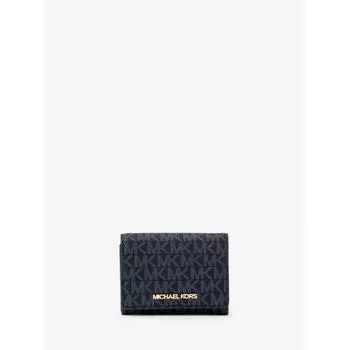Компактный кошелек MICHAEL KORS JET SET TRAVEL, средний размер MK Signature 35R4GTVE2V410 Темно-синий