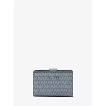 Компактный кошелек MICHAEL KORS JET SET TRAVEL с складной молнией, средний размер MK Signature 35S3STVF6O461 Джинсовый