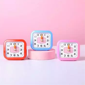 Компактный квадратный громкий будильник, элегантный дизайн, надежный звонок для пробуждения