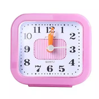 Компактный квадратный громкий будильник, элегантный дизайн, надежный звонок для пробуждения