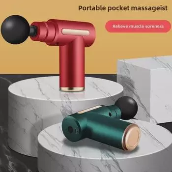 Компактный массажер для расслабления мышц, вибрации шейного отдела позвоночника и фитнеса чёрный