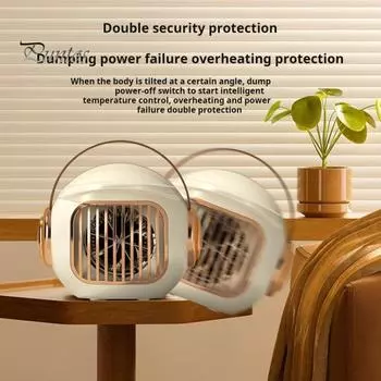 Компактный мини-обогреватель с ручкой, высокая выходная мощность 500 Вт, защита от перегрева, тихая работа, небольшой персональный обогреватель US Plug зелёный