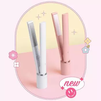 Компактный мини-выпрямитель для волос ILAB и утюжок для завивки волос, быстрая и эффективная укладка, портативный, 10 Вт розовый