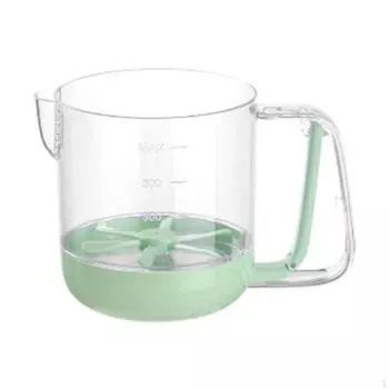 Компактный миксер с мерной линейкой, ручной венчик для взбивания яиц для теста и маринадов зелёный