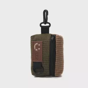 Компактный многофункциональный кошелек для монет и держатель карт - стильный, молодежный дизайн Corduroy double bag