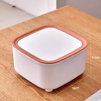 Компактный мусорный бак с пресс-механизмом для домашнего и офисного использования оранжевый