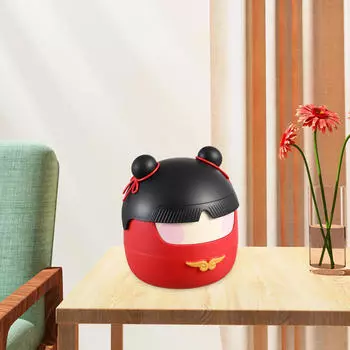 Компактный мусорный контейнер для дома и офиса красный