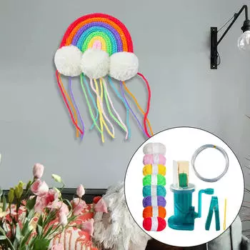 Компактный набор для вязания с машинкой для творческого рукоделия зелёный