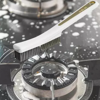 Компактный набор проволочных щеток для эффективного удаления ржавчины и очистки в тесных помещениях белый