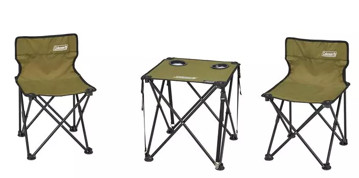 Компактный набор стульев и стола Coleman оливковый