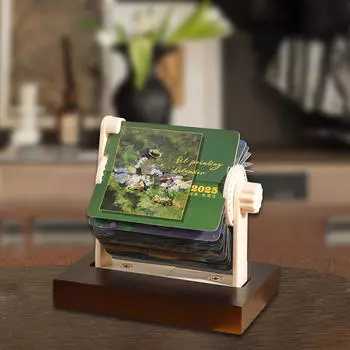 Компактный настольный календарь с симпатичным ежемесячным перекидным ручным управлением для гостиной, столешницы painting