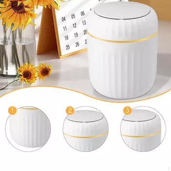 Компактный настольный контейнер для отходов, мини-мусорное ведро, многоцелевой ящик для хранения для домашнего журнального столика белый
