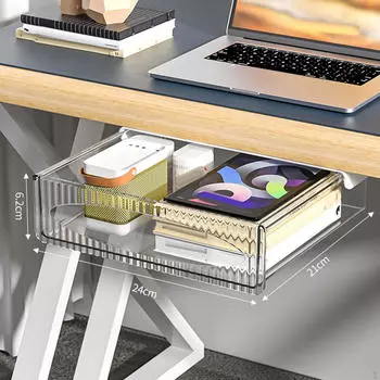 Компактный настольный ящик для хранения вещей для дома и офиса White L