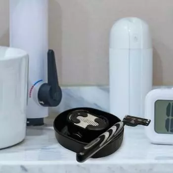 Компактный ополаскиватель для бритвы Технология струи воды Эффективно очищает бритву Фильтр 150 микрон Любое лезвие прозрачный