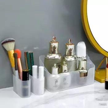 Компактный органайзер для косметики, шкаф, держатель для кистей для макияжа, ящик для хранения продуктов по уходу за кожей, полка для губной помады, ванная комната, домашнее хранение
