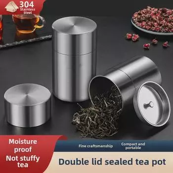 Компактный переносной контейнер для чая, влагостойкая нержавеющая сталь 304, идеально подходит для использования дома или в дороге