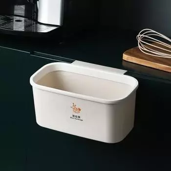 Компактный подвесной мусорный бак, высокая прочность из полипропилена, ведро для мусора, кухонный инструмент над дверью серый белый