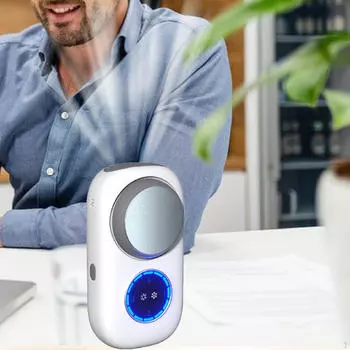 Компактный портативный вентилятор, бесшумный портативный генератор розовый