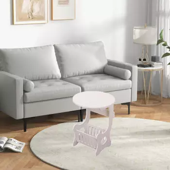 Компактный прикроватный столик для маленьких детей с местом для хранения вещей Circle Hollow