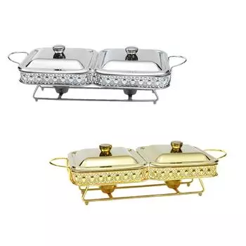 Компактный прочный мармит, многофункциональный, квадратный, легкий, для шведского стола, для кафе, пикника, вечеринки, мероприятия, кемпинга Gold