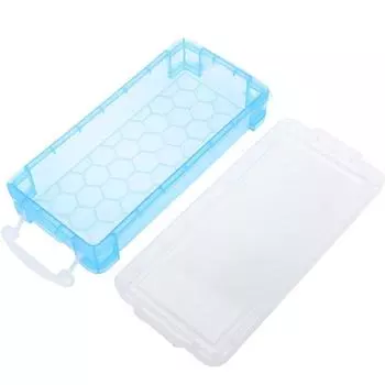 Компактный прозрачный пенал большой емкости для рисования карандашей коробка для хранения для студентов белый