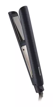 Компактный прямой утюжок Panasonic с двумя направлениями, регулировкой температуры на 3 уровнях, легкий, с гладким глянцевым покрытием, черный EH-HV2A-K