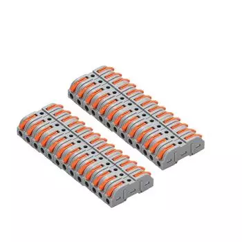 Компактный разъем для проводов. Распределительная коробка для подключения проводов. Быстрый разъем. разноцветный