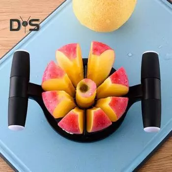 Компактный размер слайсер для фруктов, удаление сердцевины, удобный нержавеющий слайсер для фруктов, картофеля, резак для дыни чёрный