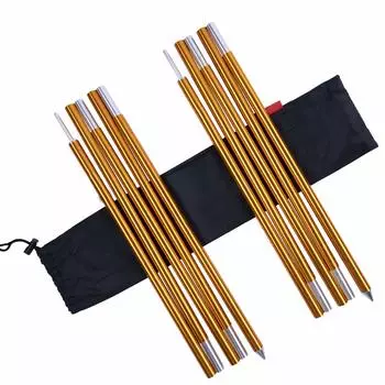 Компактный шест Goture, тентовый шест, шест для палатки, 6 шт., 19 мм, 180 см, компактный набор из 2 шт., алюминий 7075, легкий, 850 г, сумка для хранения в комплекте, золотистый