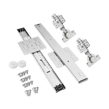 Компактный шкаф с верхним креплением, складные скрытые направляющие для дверей, модернизация направляющих для дверей шкафа для современного решения для хранения вещей в доме A