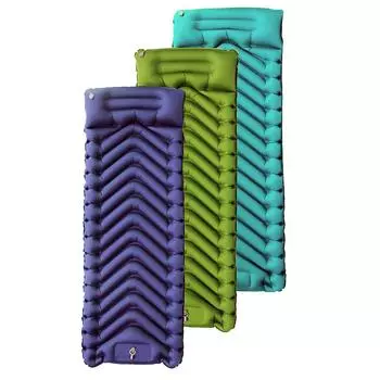Компактный сверхлегкий ножной насос, уличный спальный коврик, воздушный матрас, самонадувающийся коврик для сна, надувной цветной сверхлегкий