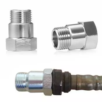 Компактный удлинитель датчика O2, износостойкий металл, простая установка серебряный