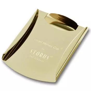 Компактный ультратонкий мини-кошелек с зажимом для денег [Strass] золотой