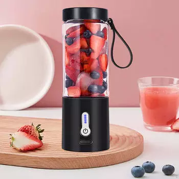 Компактный USB-блендер для соков и фруктов чёрный
