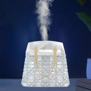 Компактный USB-увлажнитель воздуха с ночником и функцией распыления для путешествий и дома белый
