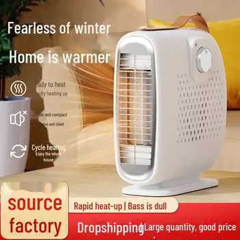 Компактный вертикальный электронагреватель для дома и общежития Full Moon Heater белый