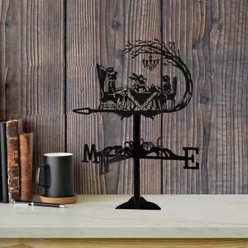 Компактный железный флюгер для указателя направления в саду и декора стола Style A