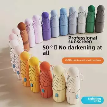 Компактный зонт двойного назначения с защитой от УФ-излучения