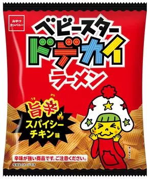 Компания Oyatsu Baby Star Dodekai Ramen Вкусная острая куриная лапша 62 г x 12 пакетиков, легкая закуска [Официальный] (Широкая закуска)