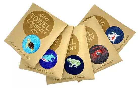 КОМПАНИЯ ПО ПОЛОТЕНЦАМ Imabari Сделано в торговой марке Imabari Сертифицированный носовой платок для полотенец Аквариум B Китовый домик Японское полотенце-паук, Япония, детское
