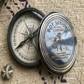 Компас бойскаутов | латунный компас | винтажный компас | гравированный компас | наполнитель для чулок | подарки для него как