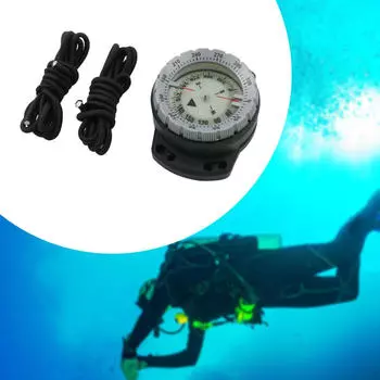 Компас для дайвинга, водонепроницаемый, с эластичными веревками, портативный инструмент для кемпинга на запястье жёлтый