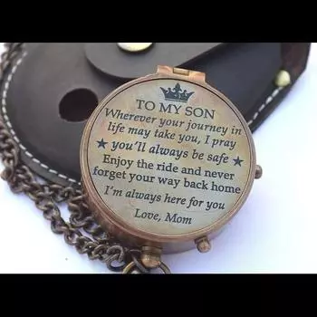 Компас от мамы к сыну ‚ Моему сыну, любимая мама ‚ Подарки от мамы к сыну - Подарки на выпускной для сына - Подарки на день рождения сына