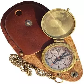Компас От папы к сыну Компас с кожаным чехлом Винтажный компас с гравировкой Навигационный морской компас Уникальный предмет для подарка и украшения для вашего сына