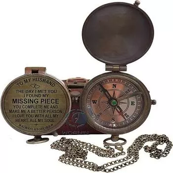 Компас, подарок мужу, юбилей, свадебный подарок для него,