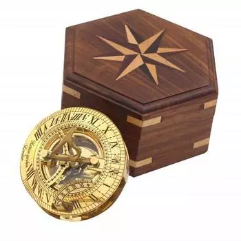 Компас Rose Sundial Compass Ideas для мужчин Vintage Shiny Directional Magnetic