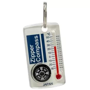 Компас с магнитной пластиной и термометром, маленький, белый, сделано в Японии, NO15A MIZAR-TEC